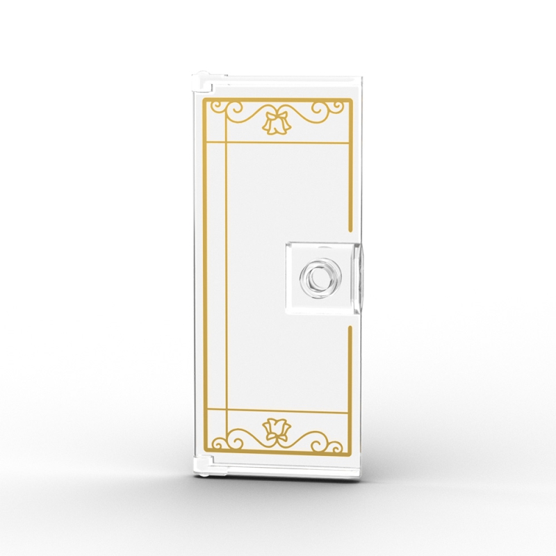 Door with Gold Lattice, Flowers and Filigree