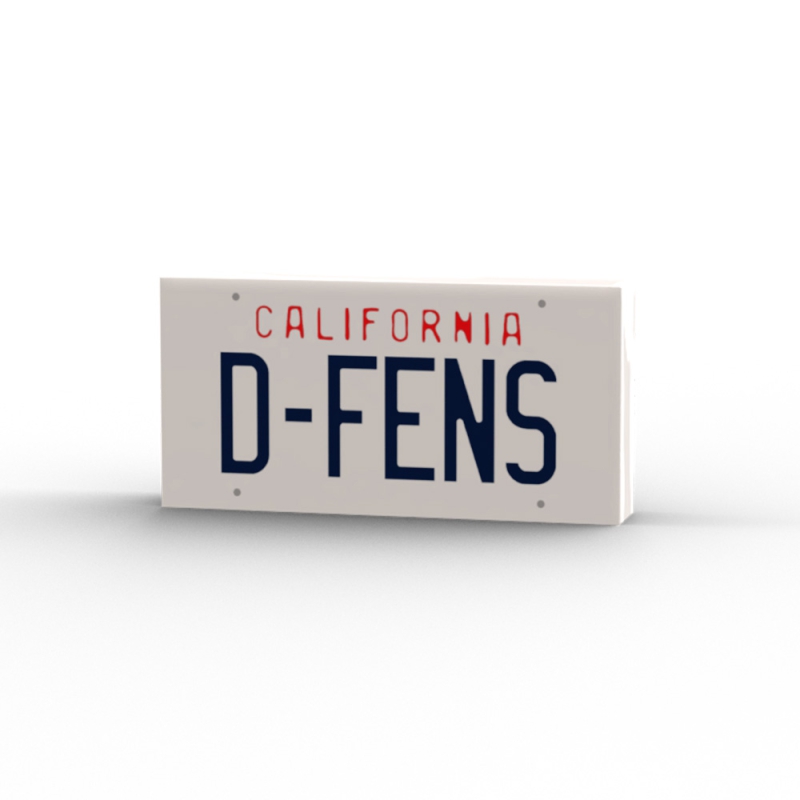 D-FENS California Nummernschild