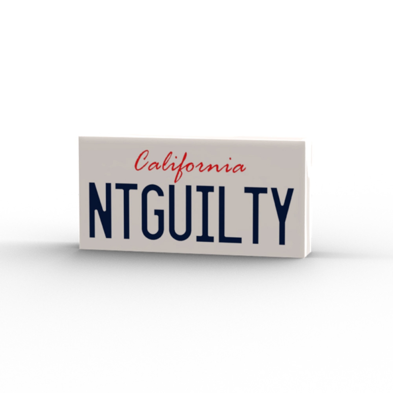 NTGUILTY California Nummernschild