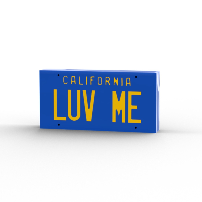 LUV ME California License plates
